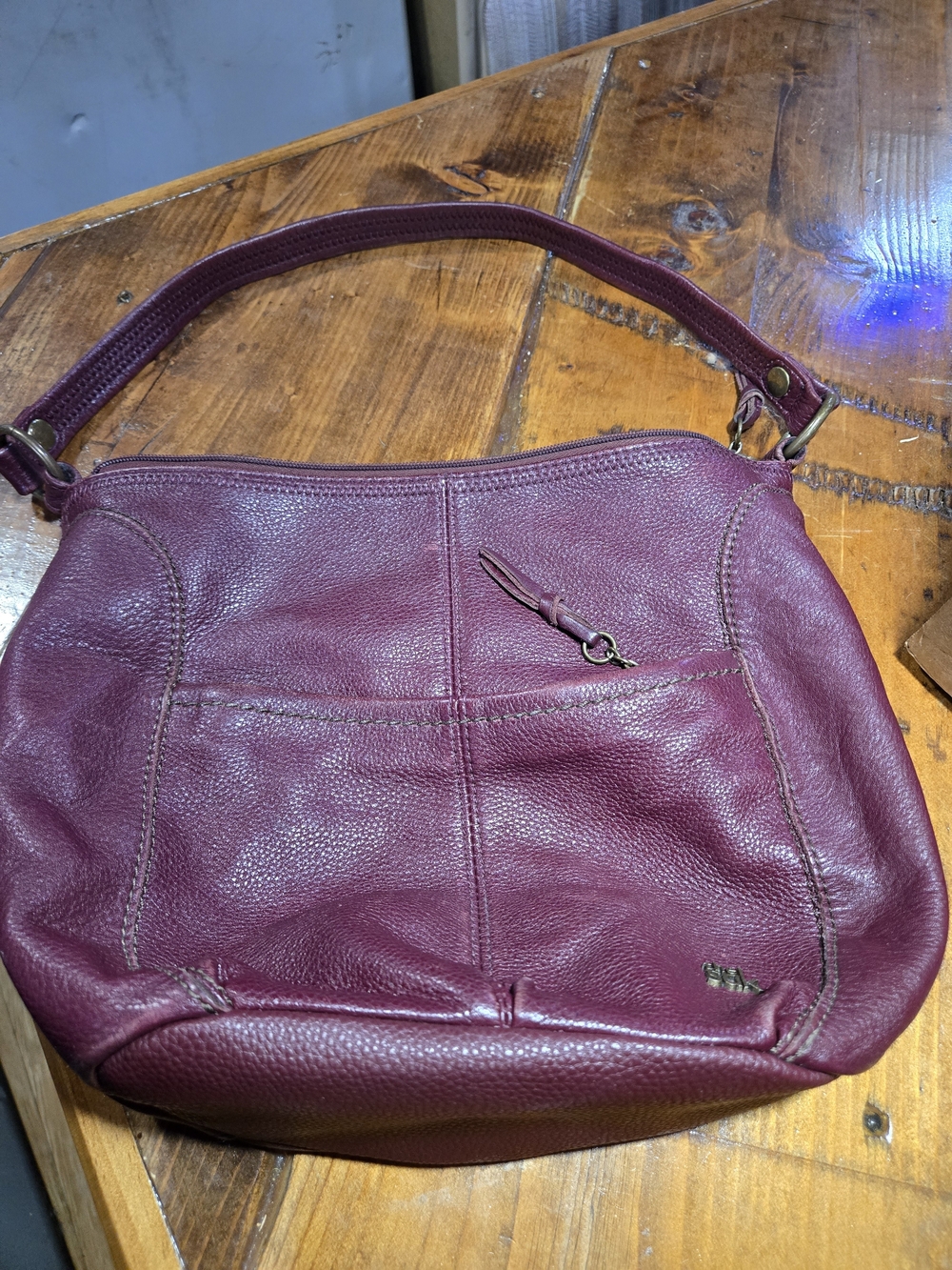 The Sak Plum Leather Shoulder Bag